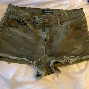 Aeropostale Camo Jean Shorts